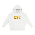 White & Gold Icon Unisex Oversize Fleeced Hoodie