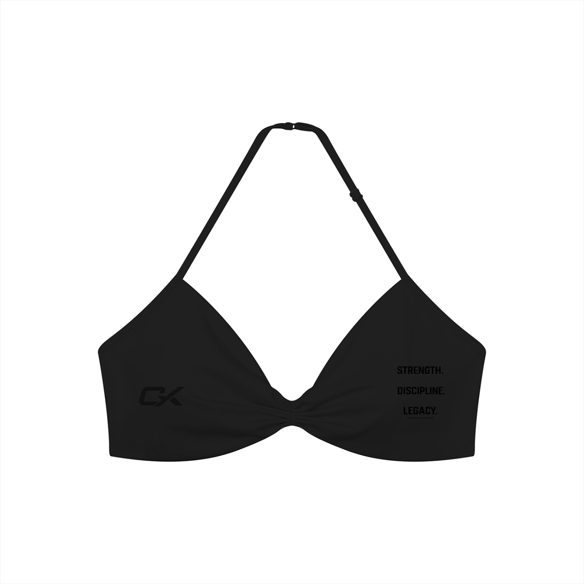 Women’s Ruched Halter-Neck Sports Bra