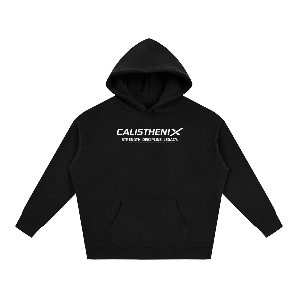Black & White Inked Unisex Oversize Fleeced Hoodie