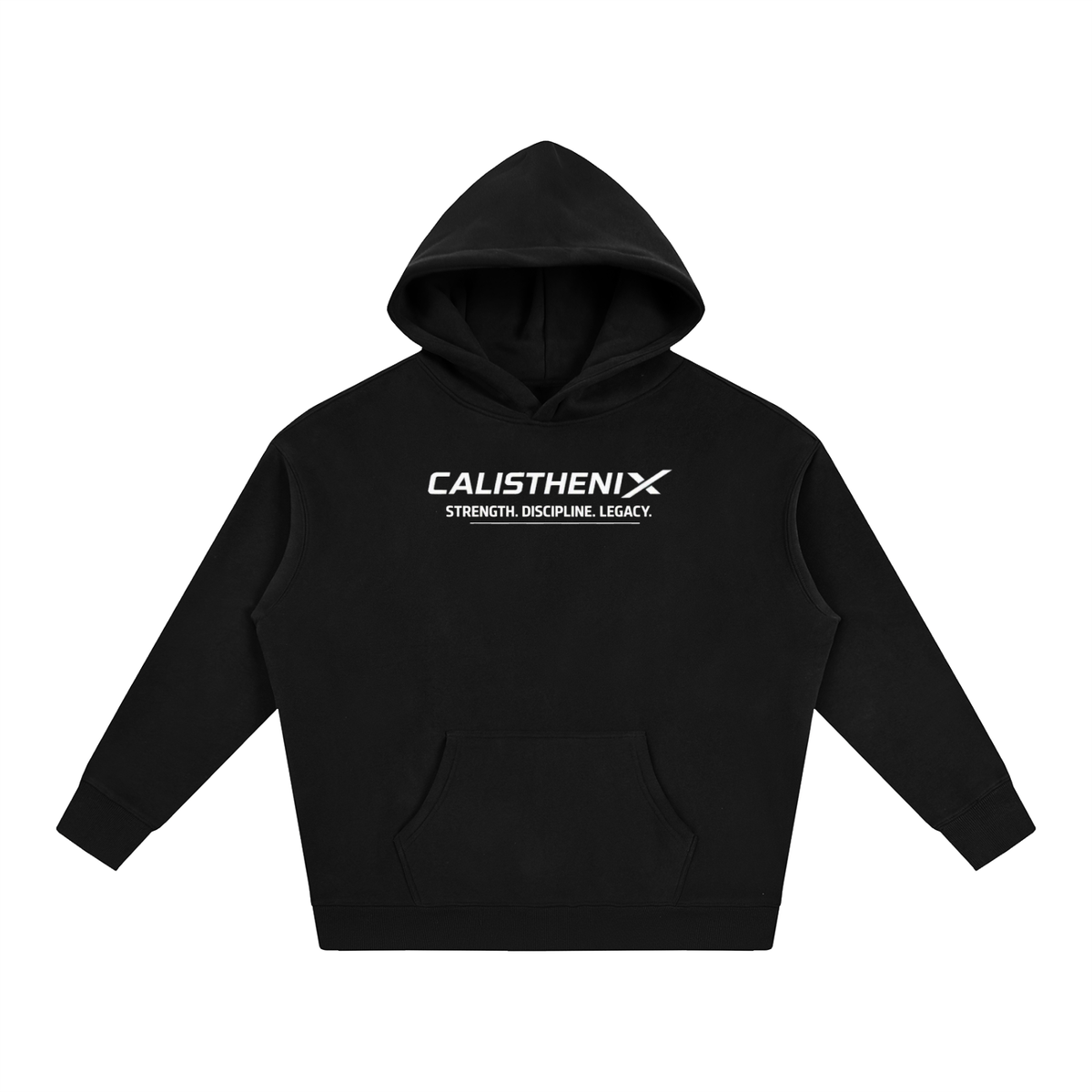 Black & White Inked Unisex Oversize Fleeced Hoodie